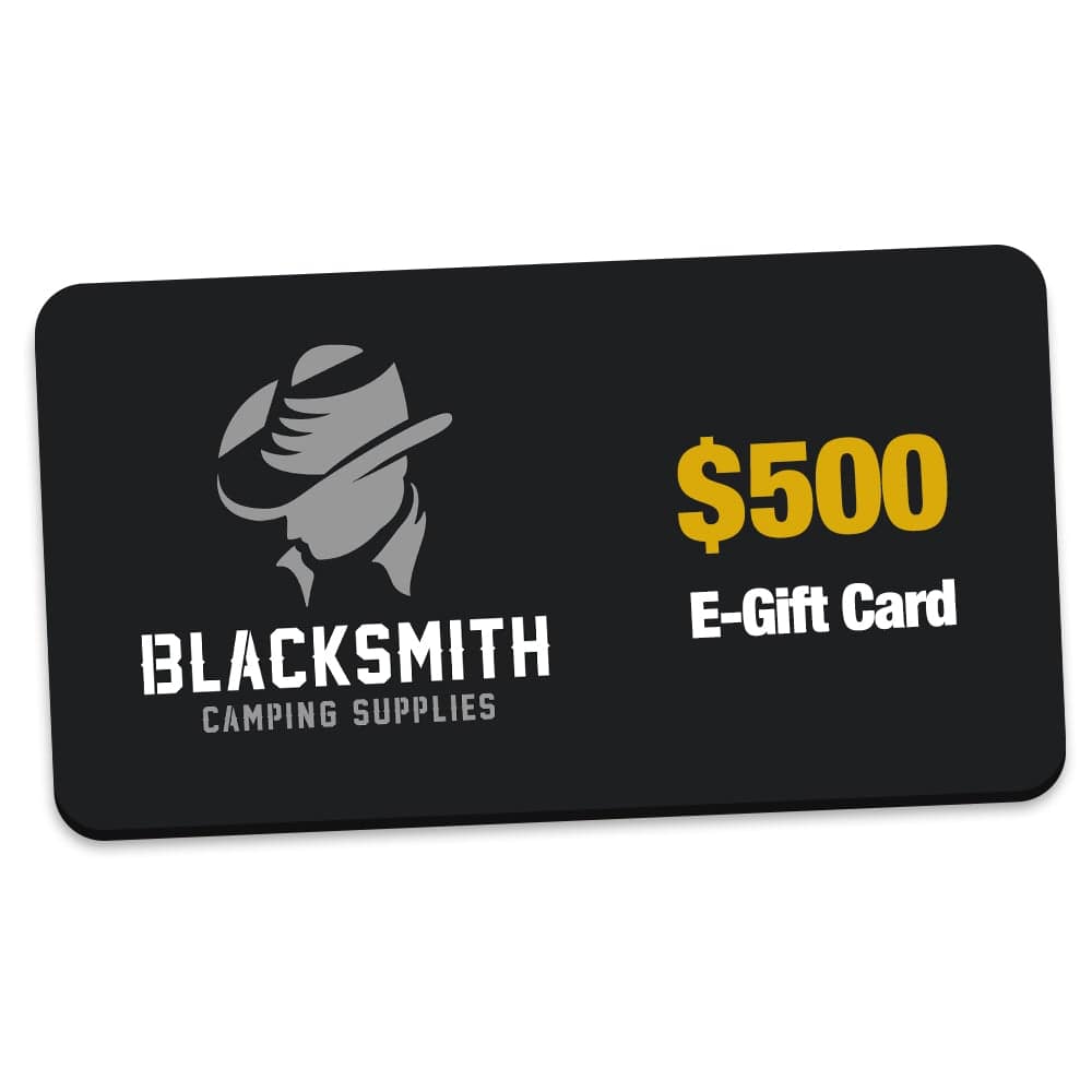 Blacksmith Camping Supplies Gift Cards $500.00 Blacksmith Camping Supplies Gift Card