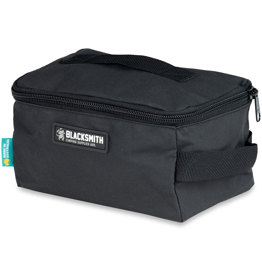 Blacksmith Camping Supplies Coffee Kit Bag Black / Canvas Top Australian Made Coffee Kit Bag