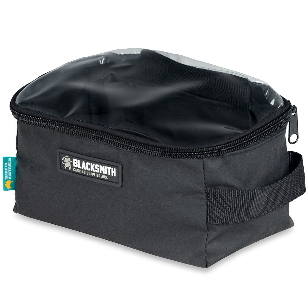 Blacksmith Camping Supplies Coffee Kit Bag Black / Clear Top Australian Made Coffee Kit Bag