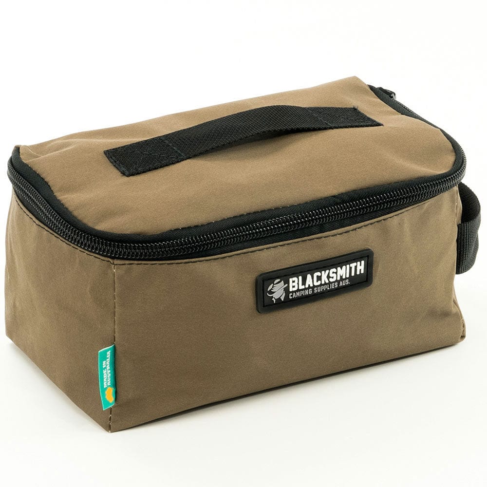 Blacksmith Camping Supplies Coffee Kit Bag Khaki / Canvas Top Australian Made Coffee Kit Bag