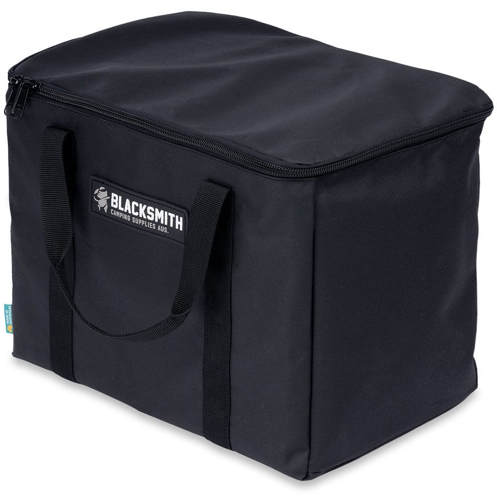 Blacksmith Camping Supplies BBQ Bag Black Australian Made Ozpig Cooker Heater Bag