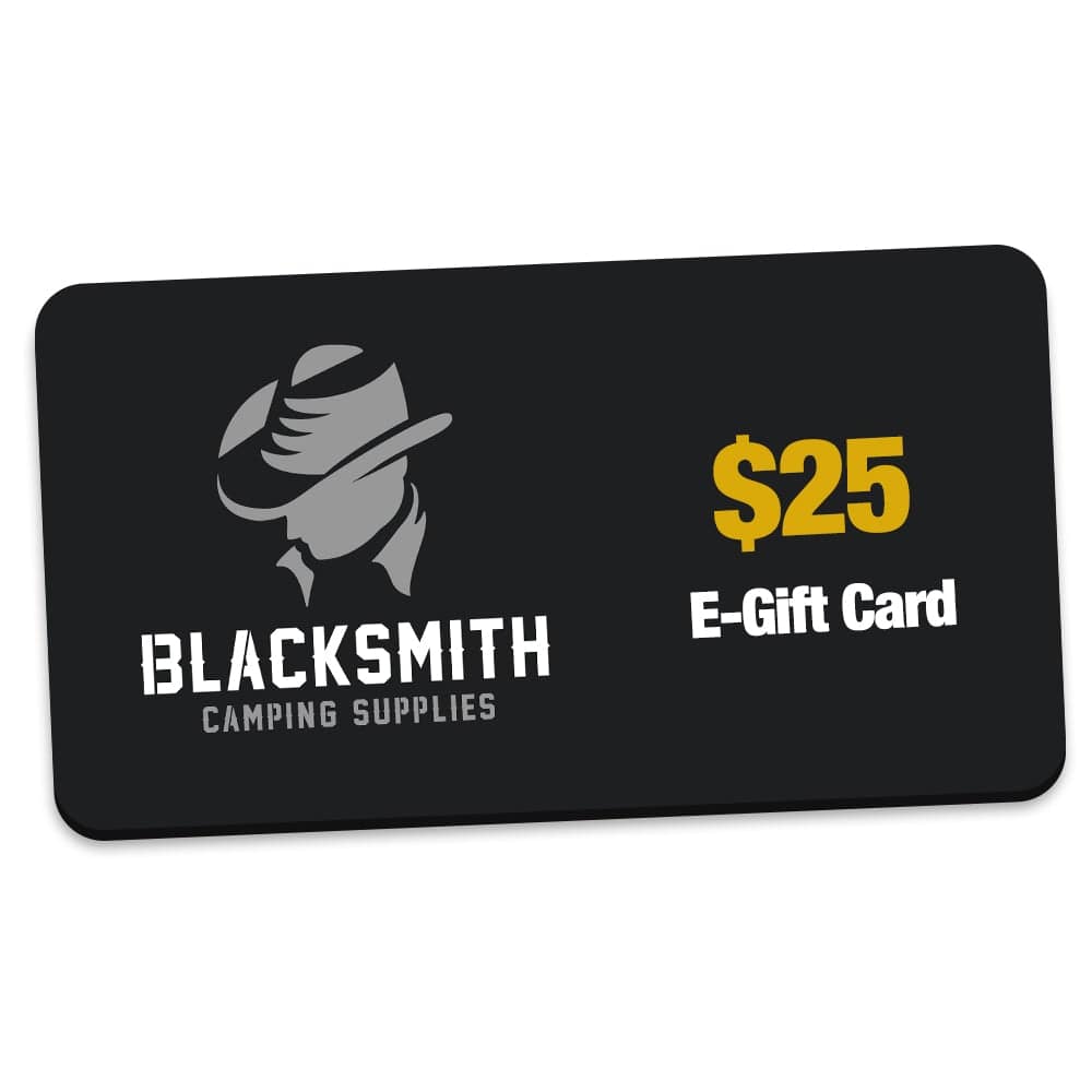 Blacksmith Camping Supplies Gift Cards $25.00 Blacksmith Camping Supplies Gift Card